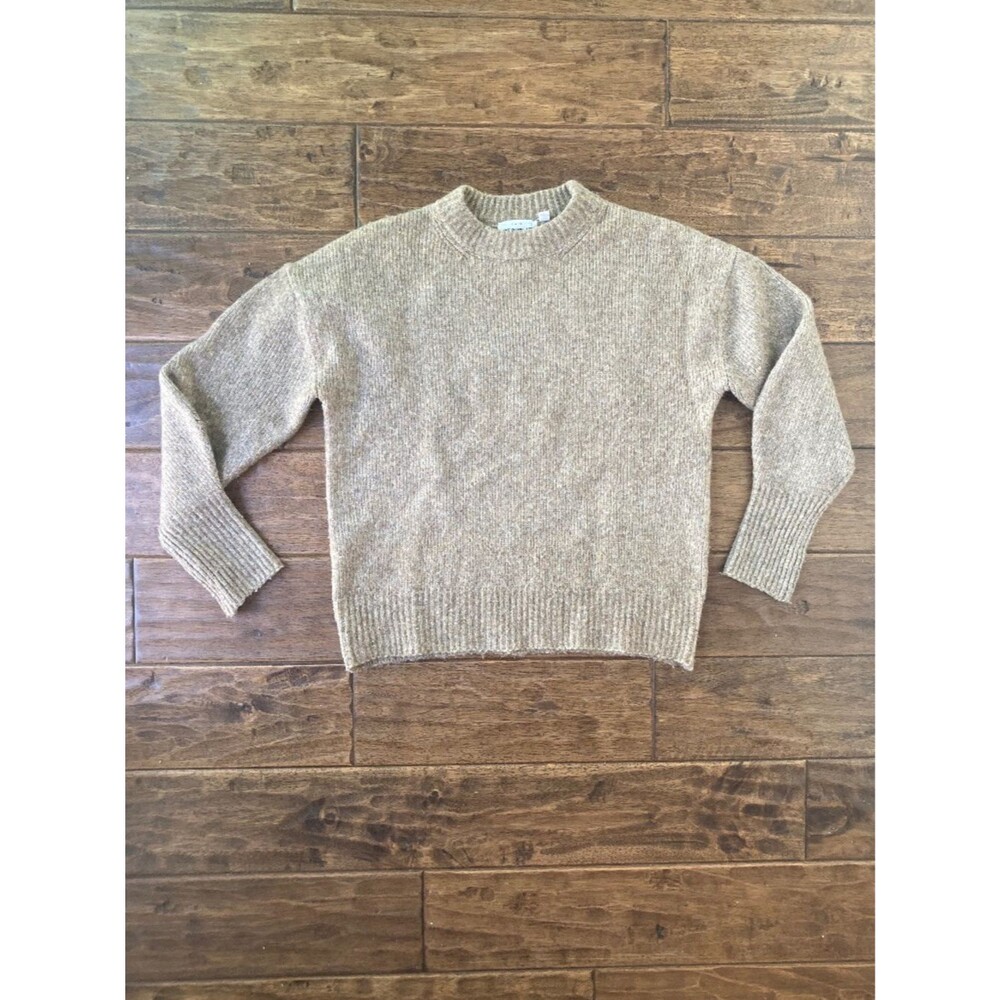 For The Republic Tan Brown Wool Blend Crewneck Sweater Women’s XS